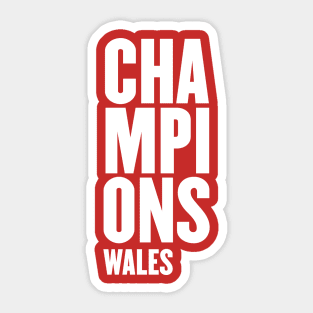 Wales Six Nations Rugby Union Champions Sticker